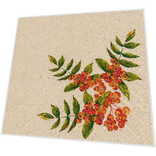 Servietten - Vogelbeere - 100% Recycling