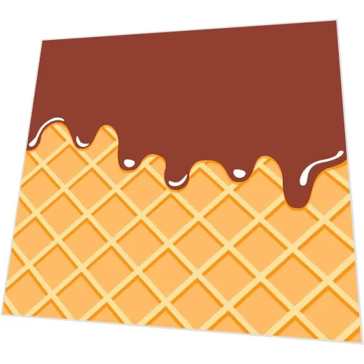 Servietten - Waffel mit Schokolade