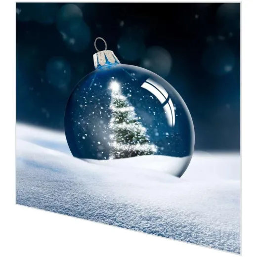 Servietten - Weihnachtskugel im Schnee