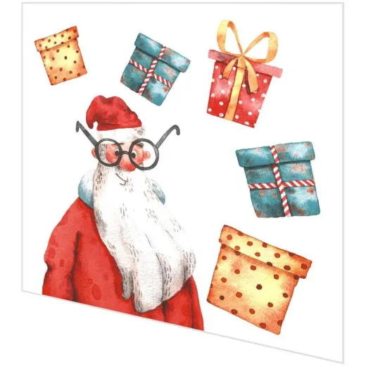 Servietten - Weihnachtsmann und Geschenke