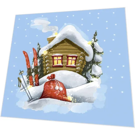 Servietten - Winterhütte