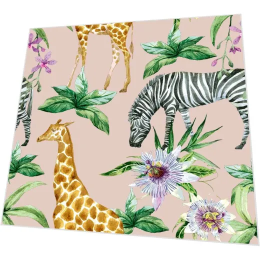 Servietten - Zebras und Giraffen