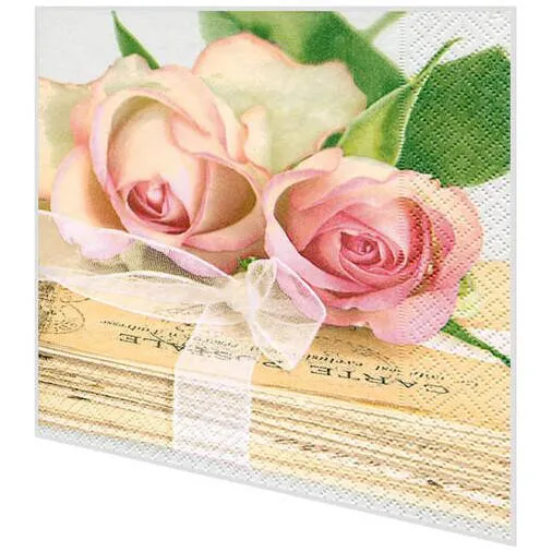 Servietten - Zwei Rosen