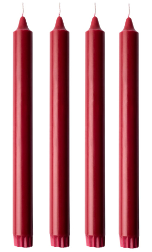 Stabkerze - Bordeaux 25cm - 4 Stück
