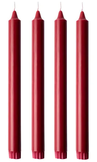 Stabkerze - Bordeaux 25cm - 4 Stück