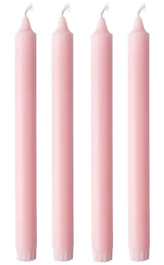 Stabkerze - Leicht rosa 25cm - 4 Stück Stabkerze - Leicht rosa 25cm - 4 Stück