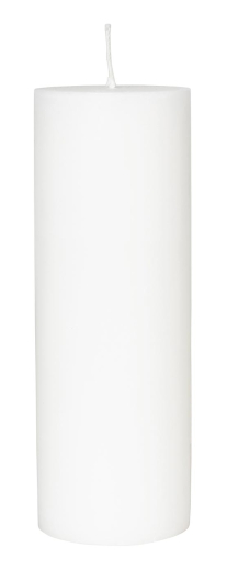 Stumpenkerze - Weiß 20cm - 1 Stück - 60h