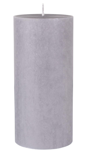 Stumpenkerze - Grau 15cm - 1 Stück - 50h