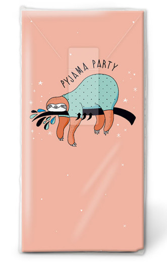 Taschentücher - Faultier Pyjama party