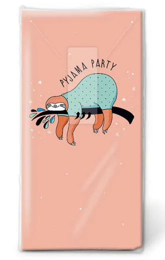 Taschentücher - Faultier Pyjama party