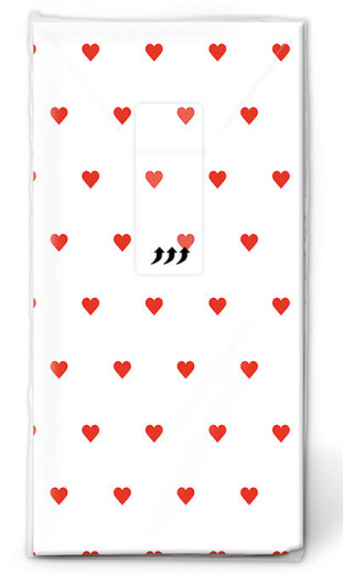 Handkerchiefs - Petits coeurs red