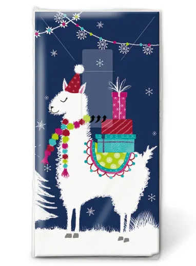 Taschentücher - Lama Xmas