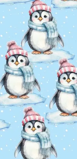 Taschentücher - Pinguine mit Mütze