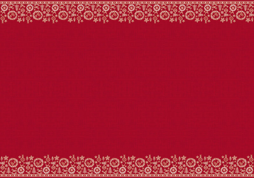 Edelvlies Tischdecke - Hygge Symbole rot