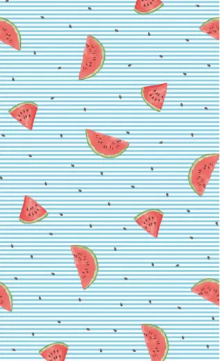 Tischdecke - Melone auf Streifen