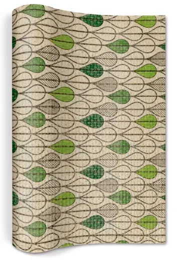 Table runner flax - Leaf drops