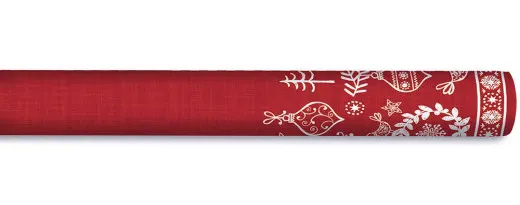 Banquetroll - Hygge symbols red, 5m