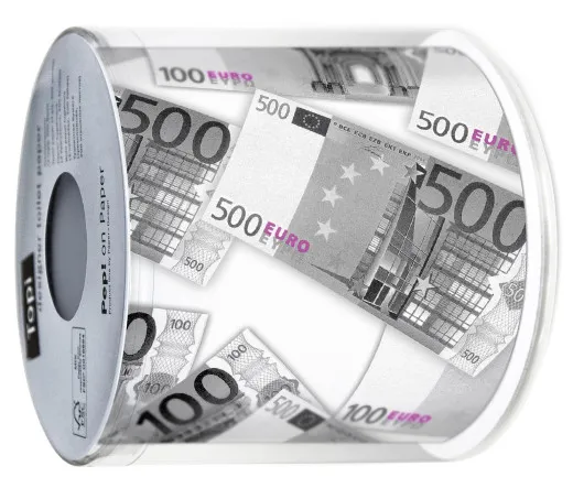 Toilettenpapier - Euroscheine Geldscheine