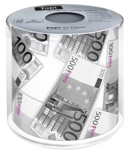 Toilettenpapier - Euroscheine Geldscheine