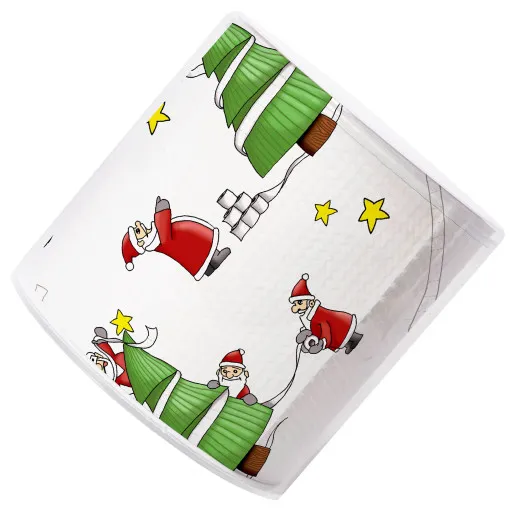 Toilettenpapier - Weihnachtsmänner beschäftigt