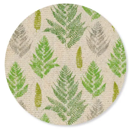 Coasters flax - Farn pattern