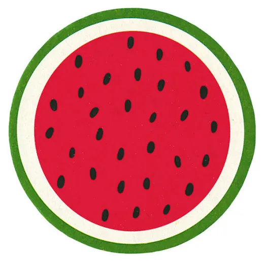 Cardboard coaster - Melon