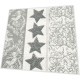 Napkins - Stars ornament silver
