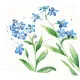 Cocktail napkins - Azure bloom