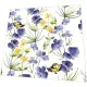 Cocktailservietten - Blaue Blüten