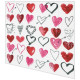 Cocktailservietten - Unterschiedliche Herzen