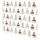 Cocktail napkins - Fun trees Red