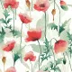 Cocktail napkins - Poppies delight