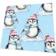 Cocktailservietten - Pinguine mit Mütze