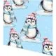 Cocktailservietten - Pinguine mit Mütze