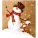 Cocktail napkins - Cheery Snowman