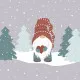 Cocktailservietten - Tomte im Wald