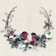 Cocktail napkins - Birds in wreath