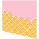 Cocktailservietten - Waffel mit rosa Soße