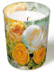 Candle in a glass - Bouquet of roses
