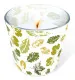Candle in a glass - Stamped leaves