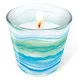 Candle in a glass - Blue waves