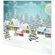 Servietten - Dorf im Schnee