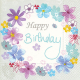 Napkins - Birthday flowers