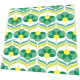 Napkins - Geo Flowers Green
