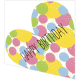 Napkins punched in form - Birthday Heart