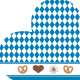 Napkins punched in form - Bavarian Heart