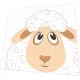 Servietten gestanzt - Schaf
