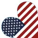 Servietten gestanzt - USA Flagge