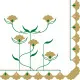 Servietten - Goldene Blumen - Muster