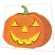 Napkins punched in form - Halloween pumpkin
